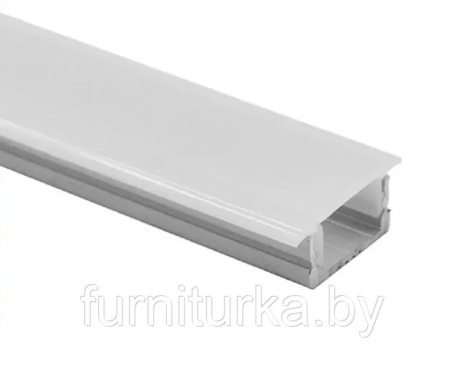 Профиль алюминиевый врезной LIRA-1708 с экраном, цвет алюминий, 3м, AKS