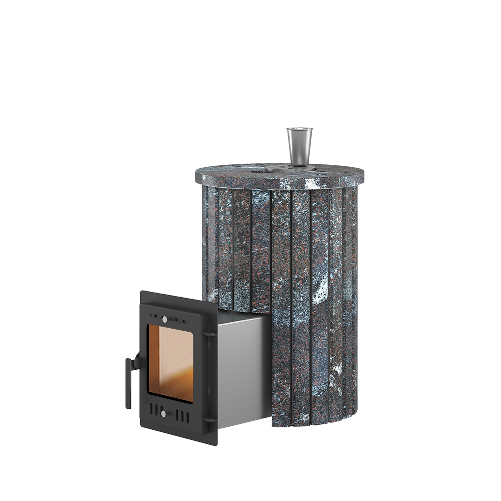 Стальная печь для бани Эверест  "Steam Master 18 INOX" Ламель Амфиболит, S-20