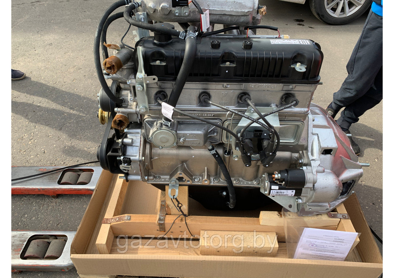 Двигатель УМЗ 4216, Евро 3,  ГАЗель Бизнес, Соболь, с узким поликлин. ремнем чугунный блок, 4216.1000402-141