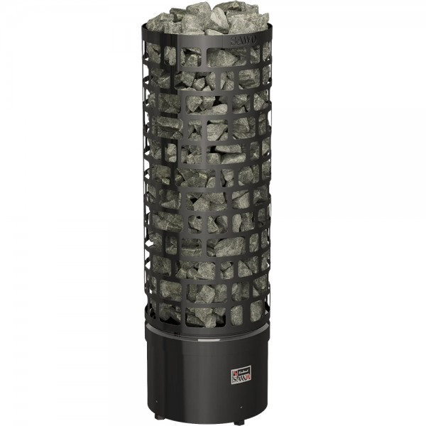 Печь для бани SAWO Aries Round Black ARI3-75Ni2-BL-P-C с блоком мощности