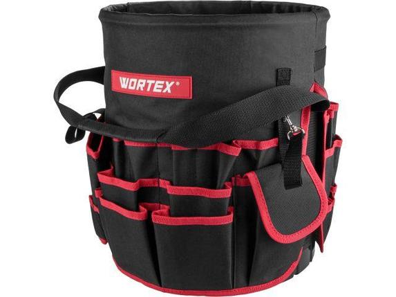 Сумка для инструмента WORTEX WB 3037 оксфорд, 370x300х300 мм, вес до 25 кг (58 отсеков хранения), фото 2