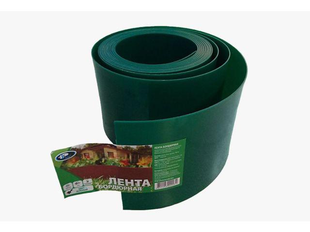 Лента бордюрная 10 см, цвет- зеленый, рулон (10м) садовая/газонная (ПластЛайн)