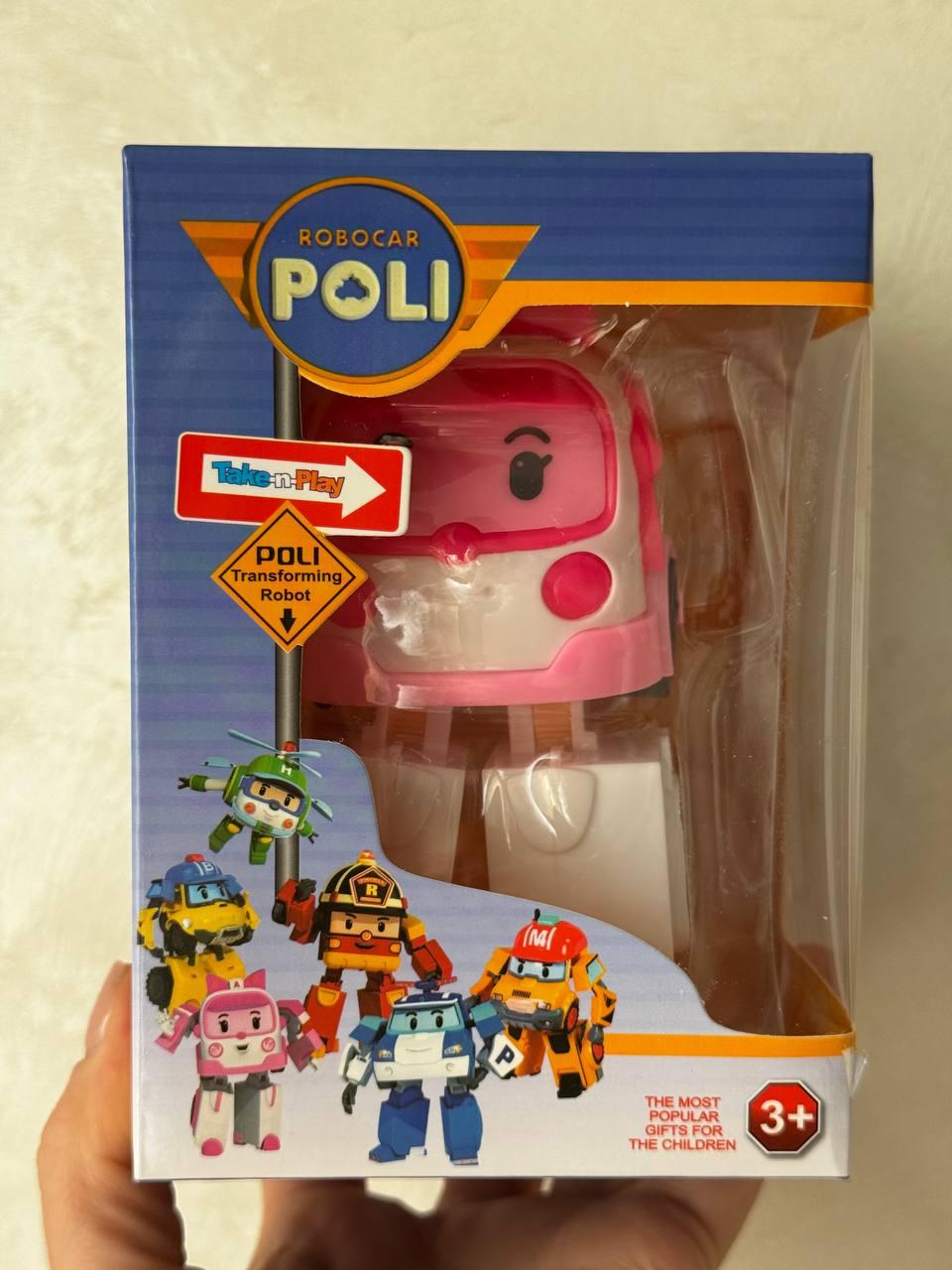 Робот- трансформер Эмбер из  мультфильма «Робокар Поли».  Фигурка-трансформер, меняющаяся из робота в машину