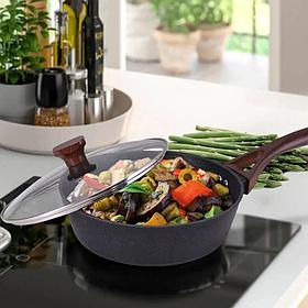 Сковорода глубокая сотейник с крышкой Maestro MR1216-28см