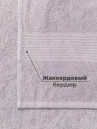 Полотенце махровое Баракаттекс 70х140 см Светло-серый, фото 2