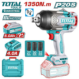 Гайковерт Total TIWLI20135 (с 2-мя АКБ, кейс)