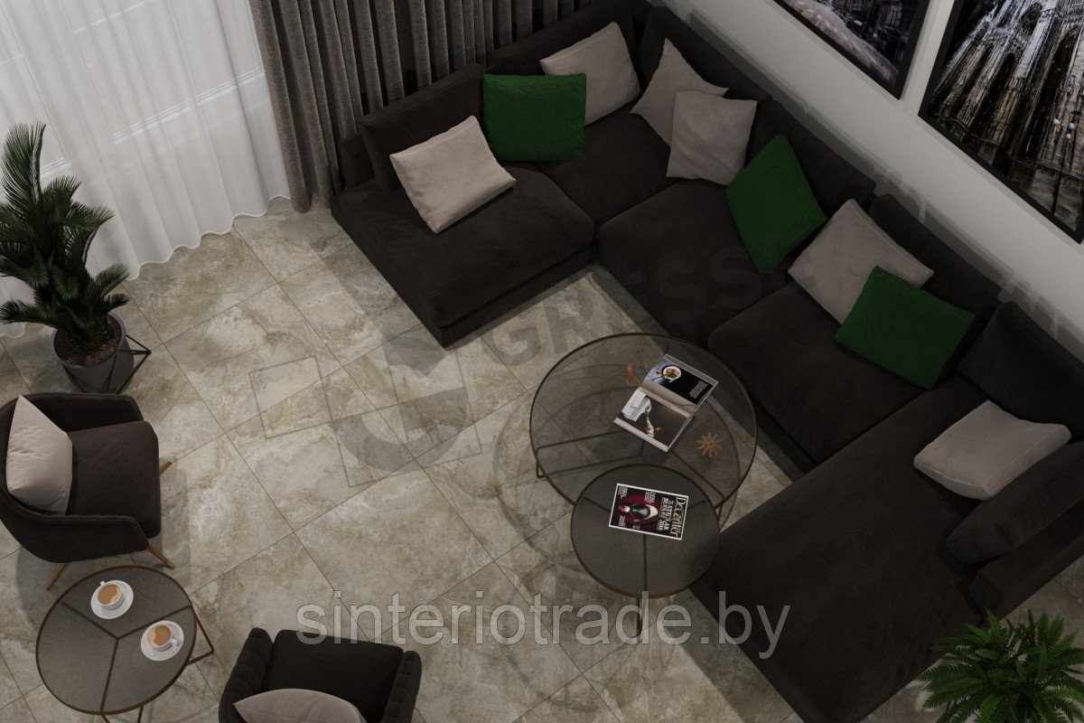 Керамогранит Gresse Petra limestone 600х600х10 ракушечник серо-зеленоватый - GRS02-27