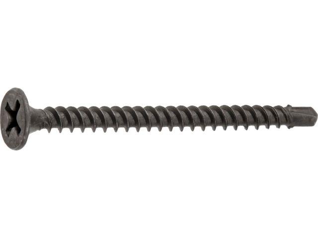 Саморез 4.2х75 мм для монтажа ГКЛ к металлу, фосфат, со сверлом (4000 шт в коробе) STARFIX