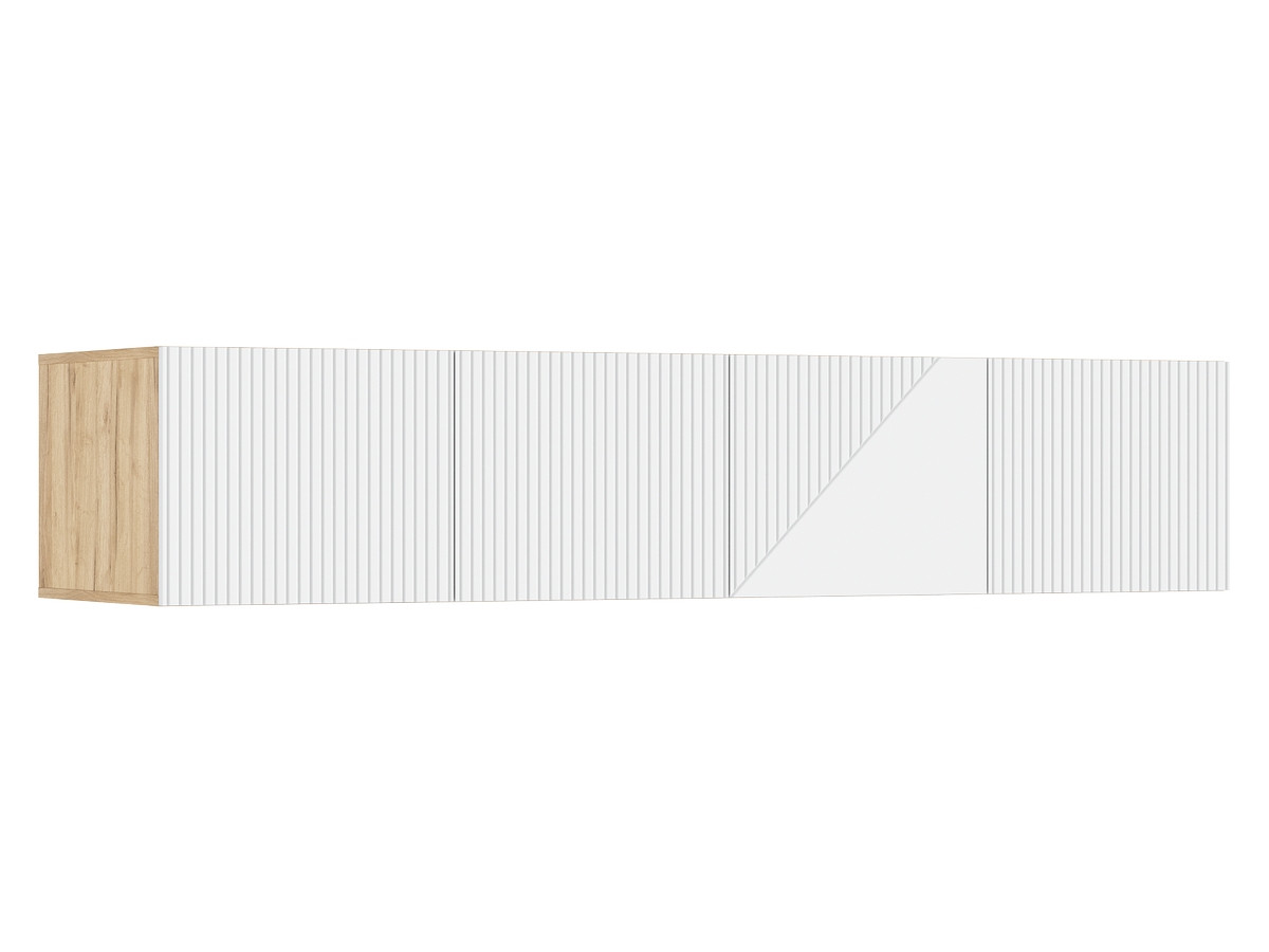 Антресоль ИРИС к шкафу 1800 (Дуб Крафт золотой/ Браш Вайт) МиФ