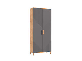 Шкаф ИРИС (Дуб Крафт золотой/ Браш Графит) МиФ