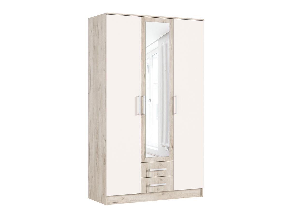 Шкаф для одежды 3-дверный МАРТИНА (Дуб Крафт серый/ Кашемир) МиФ