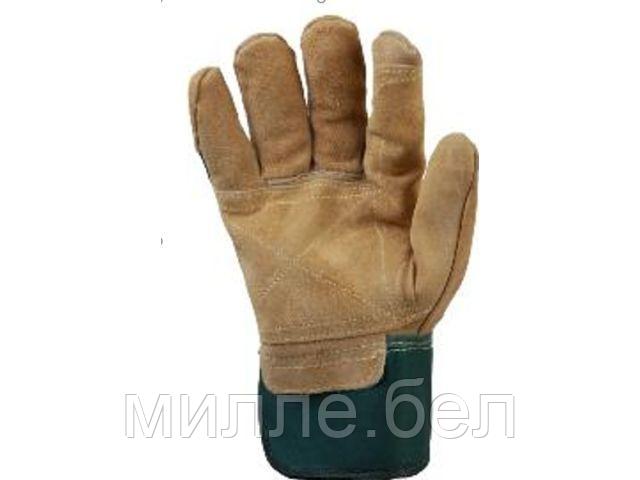 Перчатки комбинированные кожаные, коричневый/зеленый JETA SAFETY Blacksmith Comfort