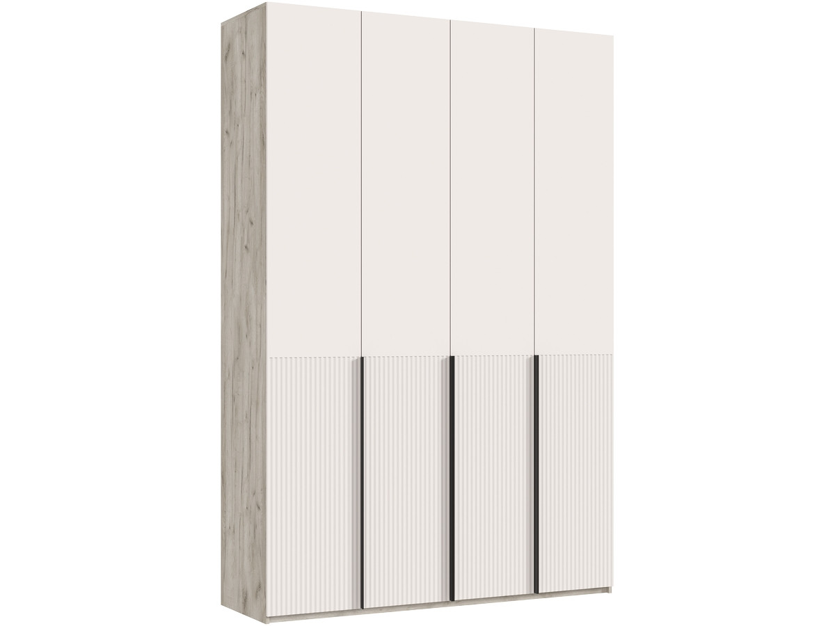 Шкаф 4-х створчатый МАРВЭЛ (Дуб Крафт серый/ Кашемир) МиФ