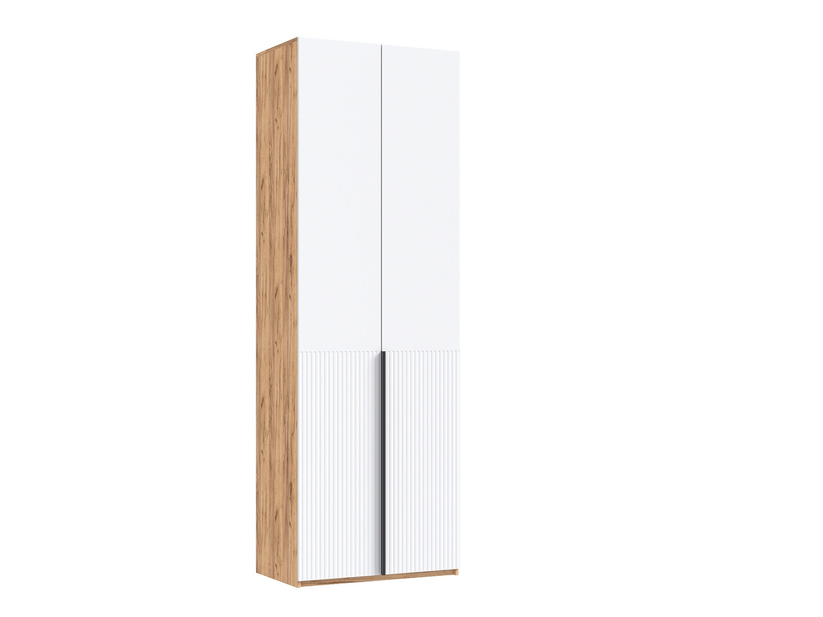 Шкаф 2-х створчатый МАРВЭЛ с доп. ящиками (Дуб Крафт золотой/ Браш Вайт) МиФ