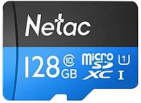 Карта памяти MicroSDXC 128GB Netac P500 Standard, класс 10, SD-адаптер 559511