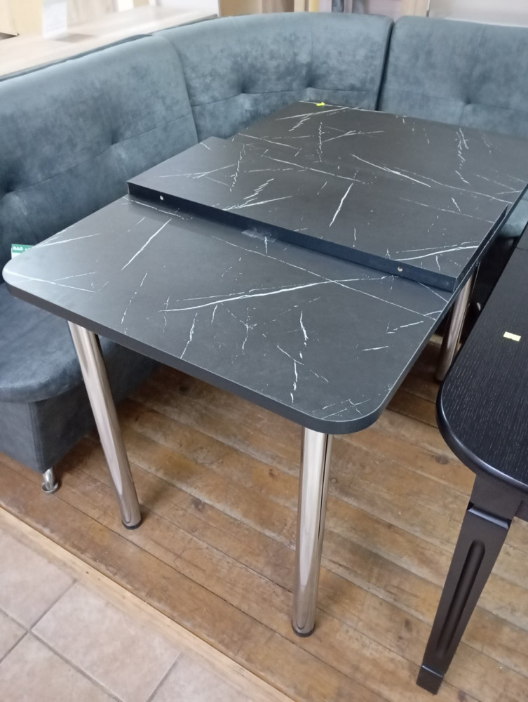 Стол (25 мм, мр.неро маркина, опора хр, 700х1100(1400)) арт.052.П20.Х