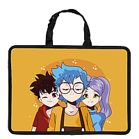 Папка д/тетрадей А4 "Back to school" молния, пласт., оранжевый