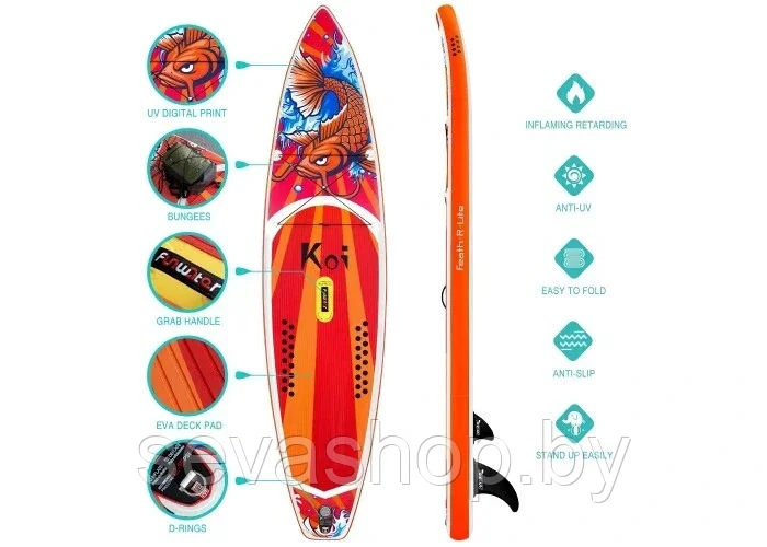 Доска SUP Board надувная (Сапборд) KOI SUP Funwater 2023 11'6" (350 см)