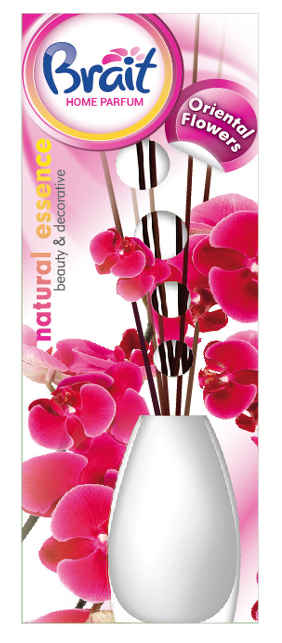 Освежитель воздуха с ротанговыми палочками BRAIT "ORIENTAL FLOWERS" (75 мл)