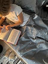 Комплект постельного белья Samsara Звездное небо на сером фоне Евро-стандарт 220-3, фото 2