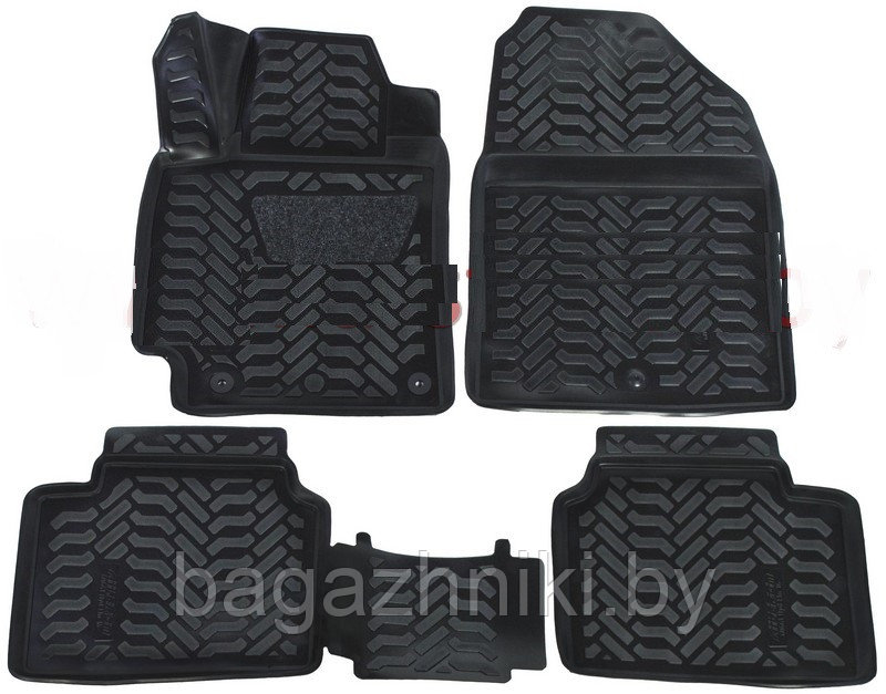 Ковры в салон Aileron Hyundai Elantra VI 2016- [60661] (3D с подпятником) (Крепеж)