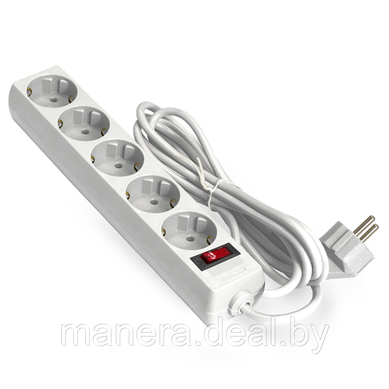 Сетевой фильтр 3м ExeGate SP-5-3W, EX221187RUS, 5 розеток, белый