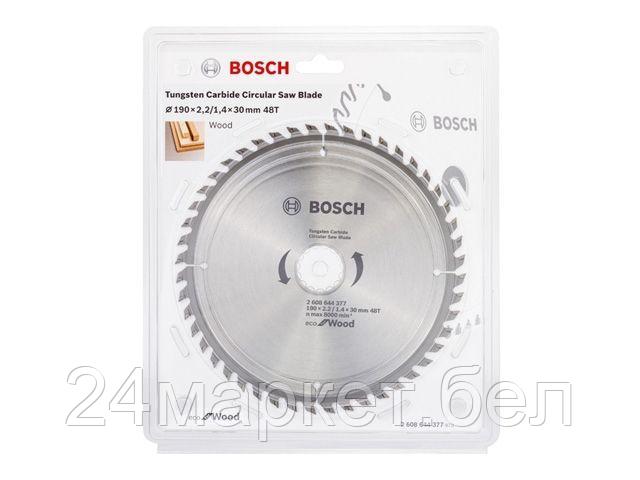 BOSCH Китай Диск пильный 190х30 мм 48 зуб. по дереву ECO WOOD BOSCH (твердоспл. зуб)
