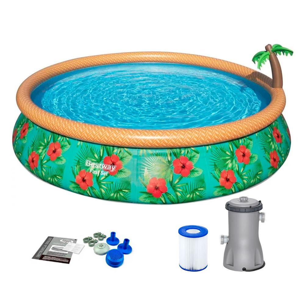 Бассейн надувной Bestway 57416 Fast Set 457х84 см