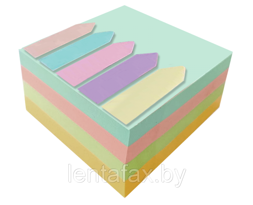 Набор "deVENTE. Pastel" клейкой бумаги для заметок 76x76 мм, 400 л., 4 цв. закладок. Цена без учета НДС 20%