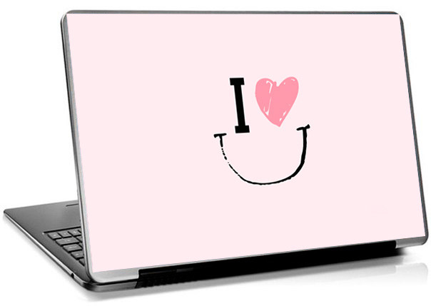 Наклейка на ноутбук «I love )»