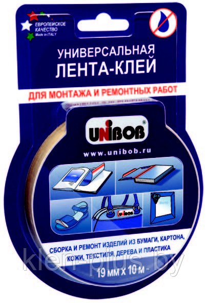 Двухсторонняя клейкая лента (скотч) Юнибоб (Unibob) на вспененной основе для автомобильных работ 19мм - фото 3 - id-p1223724