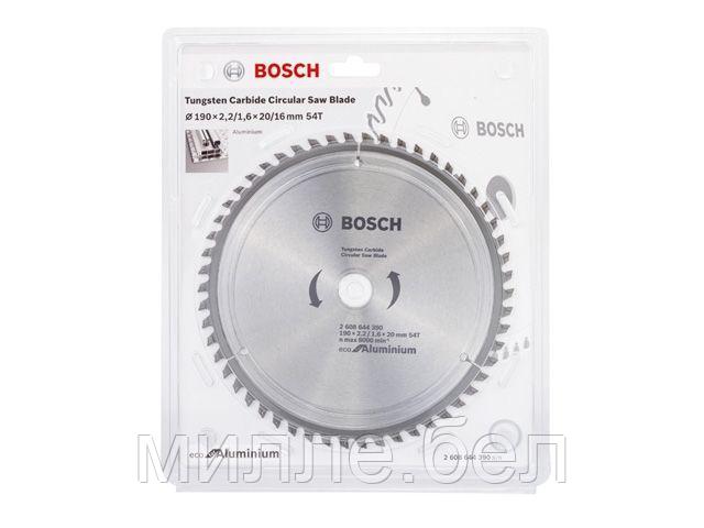 Диск пильный 190х20 мм 54 зуб. универсальный ECO ALUMINIUM BOSCH (твердоспл. зуб)