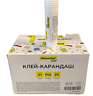 Клей-карандаш Silwerhof Eco 21гр ПВА дисплей картонный. Цена указана без учета НДС 20%