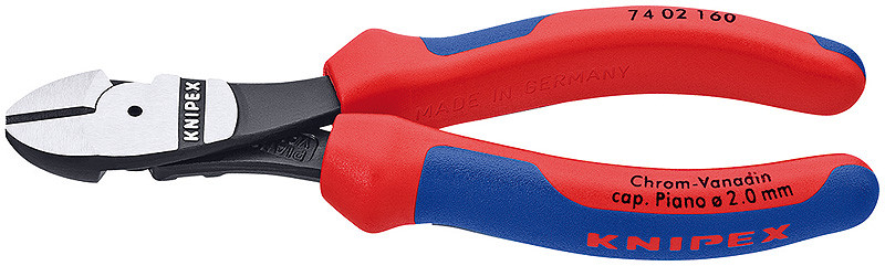 Бокорезы особой мощности, L-160 мм, чёрные, 2-комп. рукоятки (KNIPEX)