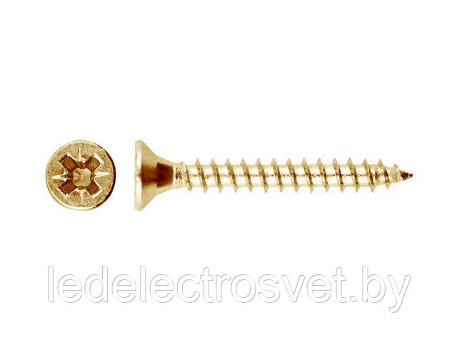 Шуруп универсальный 3.0х25 мм желтый цинк (1000 шт в карт. уп.) STARFIX