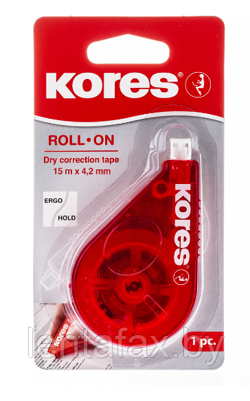 Корректор роллер "Kores Roll On", лента, 4.2x15 мм/м. Цкеа указана без учета НДС 20%