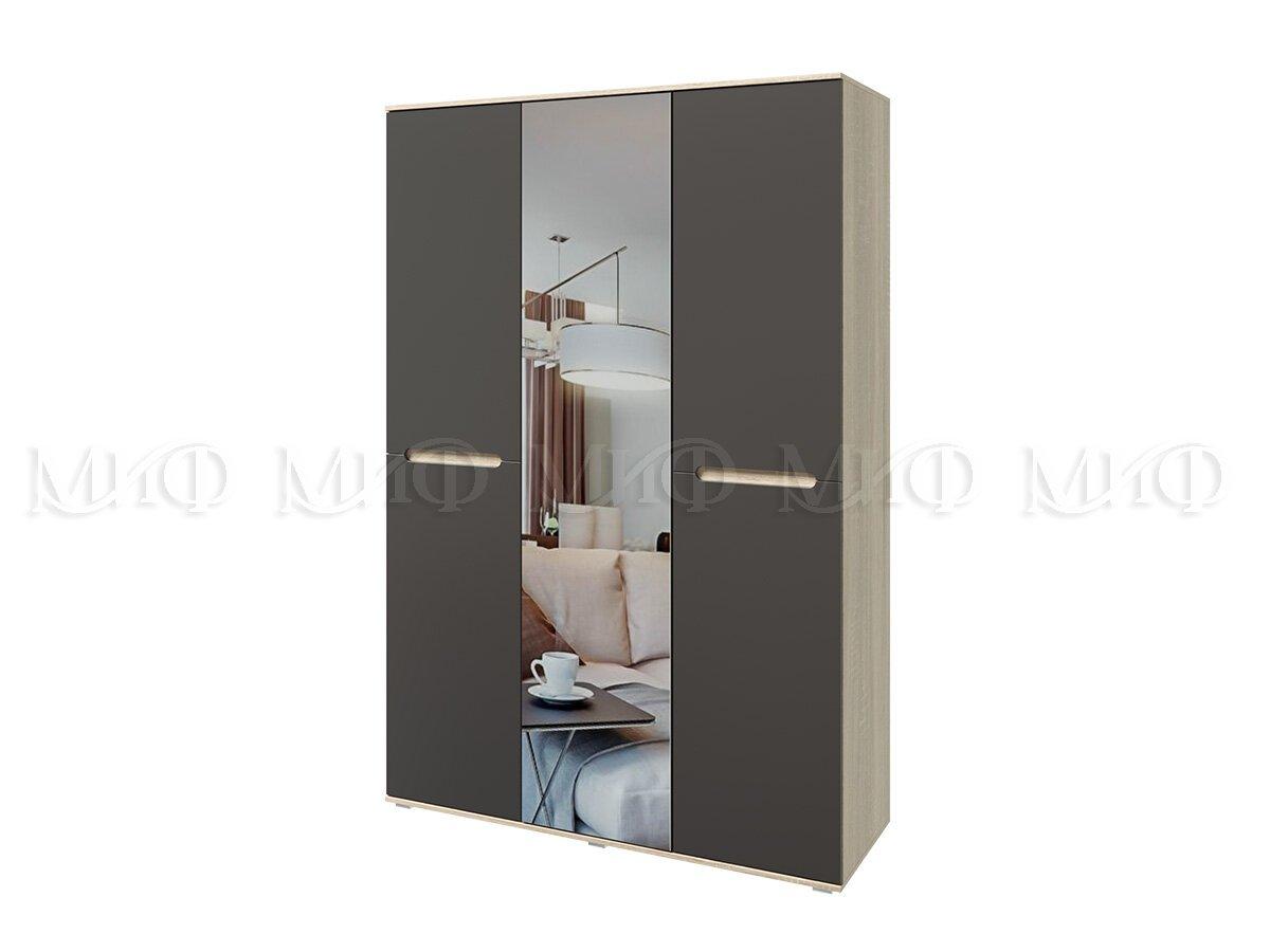 Шкаф 3-х створчатый КИМ платяной (Дуб Сонома/ Графит) МиФ
