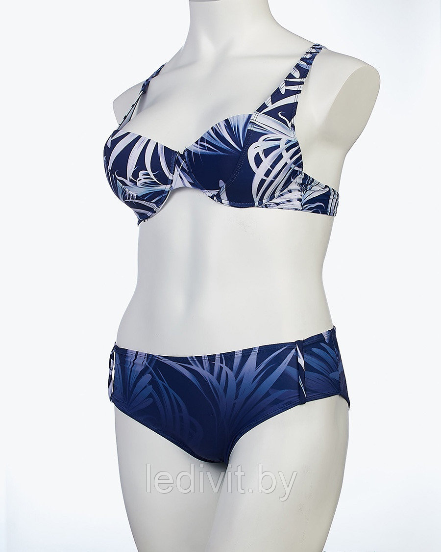 653 S Купальник раздельный (52-60) (52, т.джинс)