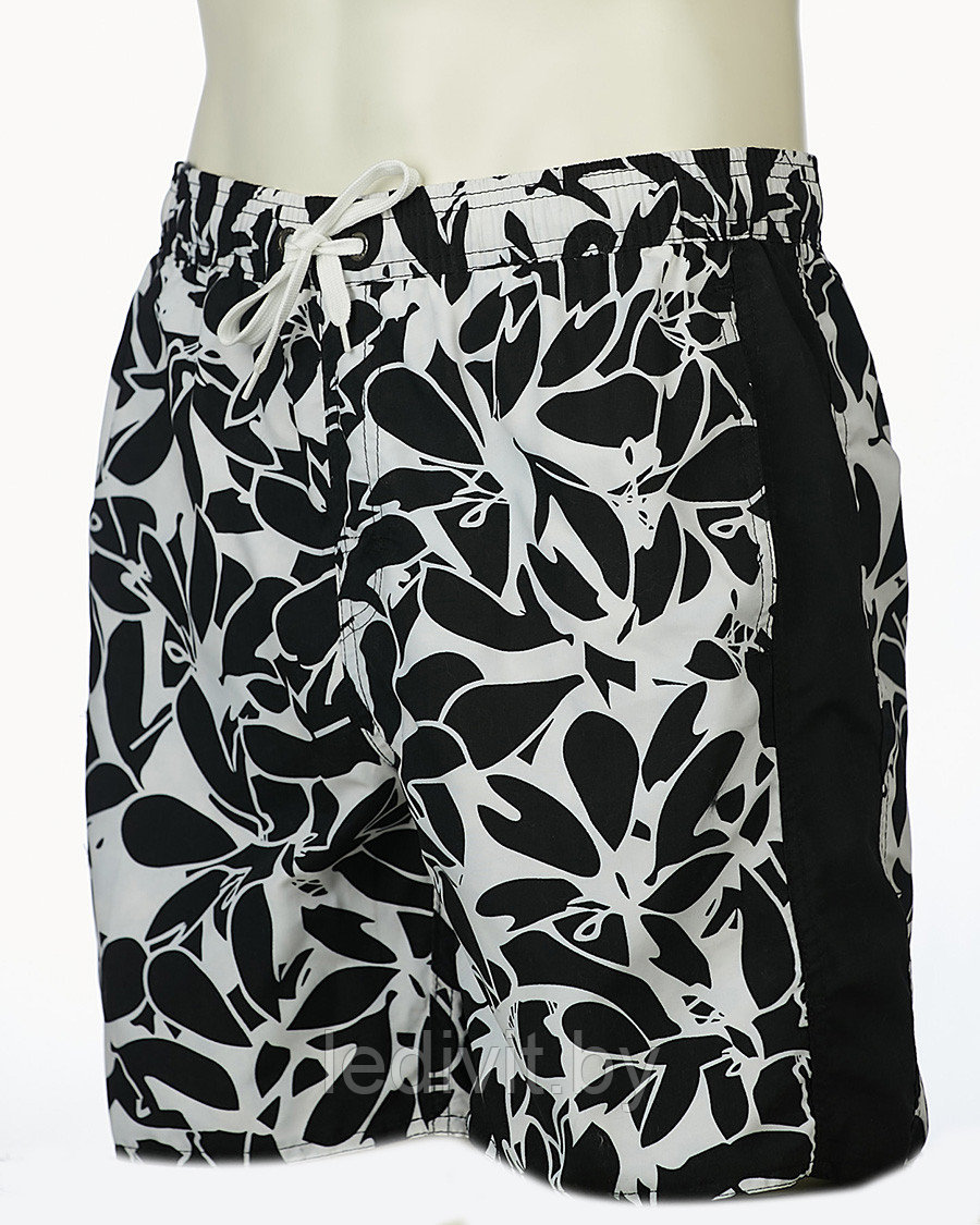 5404 D Шорты прогулочные мужские (44-54) (4XL, черный-белый)