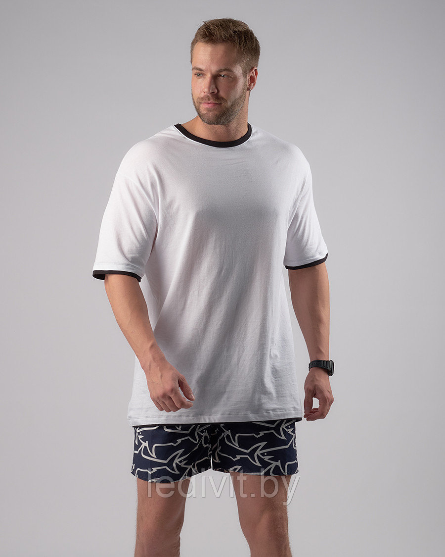 5419 D Шорты прогулочные мужские (44-54) (L, т.синий)