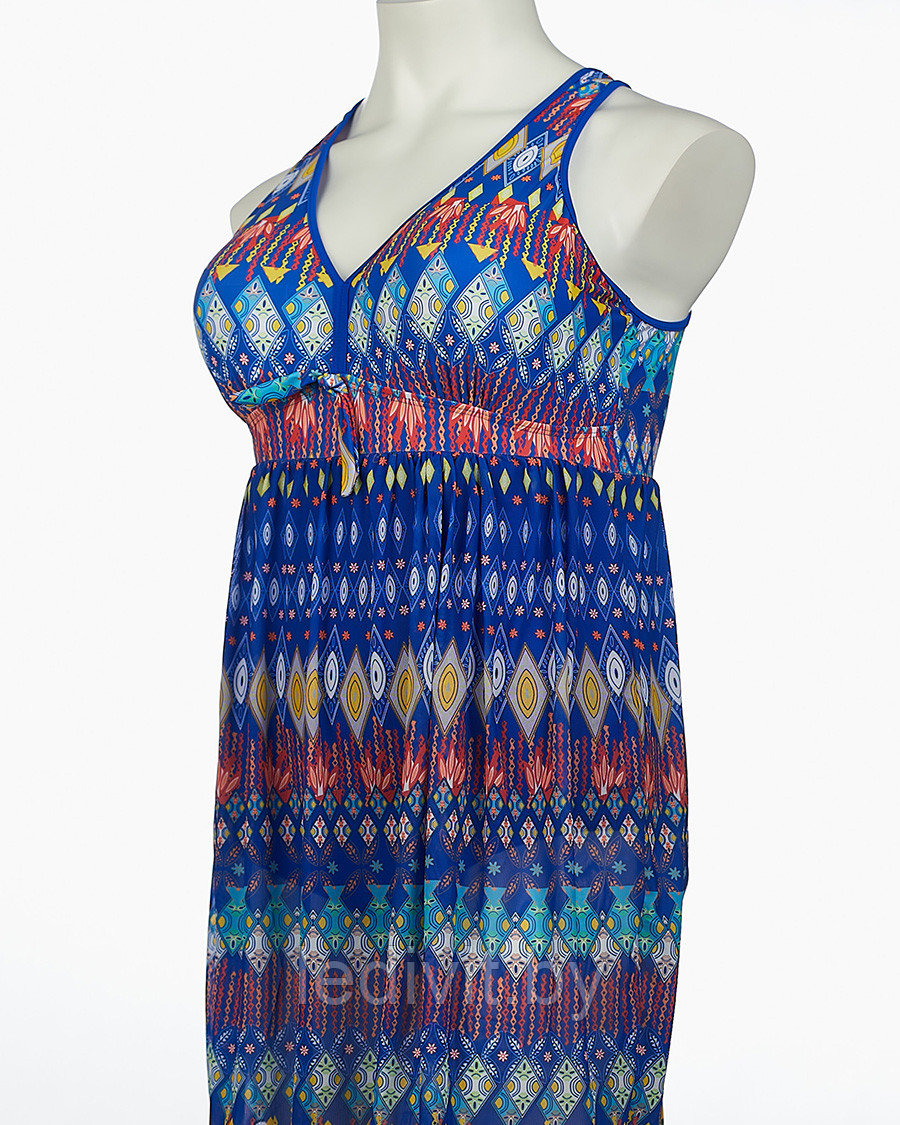 8248 # Q Купальник сплошной платье (54-62) (62, электрик)