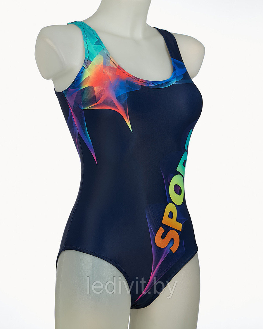 3005 P Купальник сплошной (42-50) (38, т.синий)