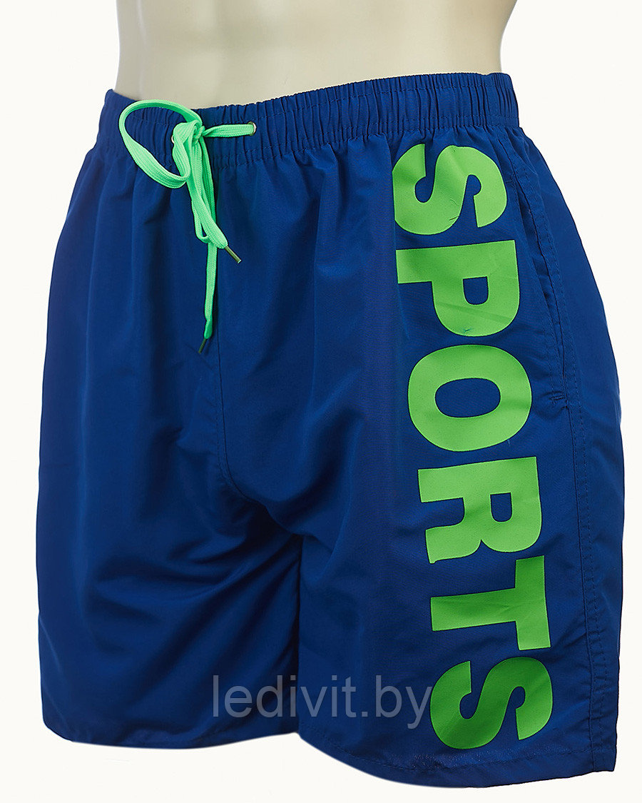 13-BK Шорты прогулочные мужские (42-52) (3XL, синий)