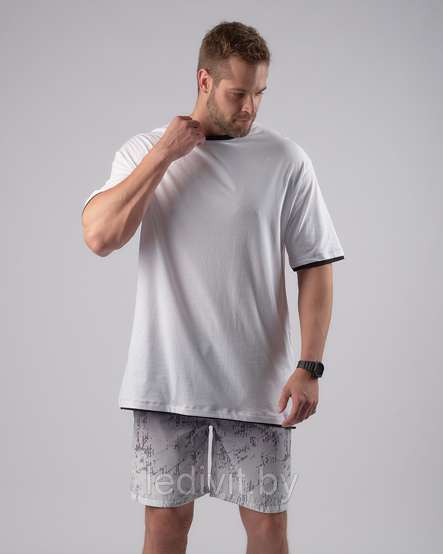 535 Шорты прогулочные мужские (46-56) (XL, т.серый)