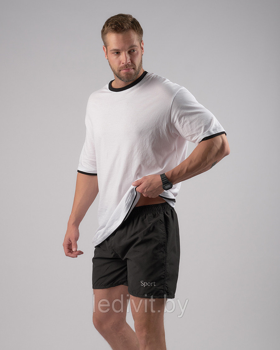 10-BK Шорты прогулочные мужские (42-52) (3XL, черный)