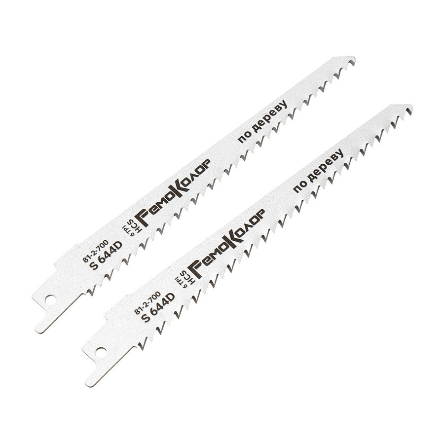 Пилки для сабельной пилы по дереву S644D HCS,, 150 мм, шаг 4,3 мм, 2 шт.