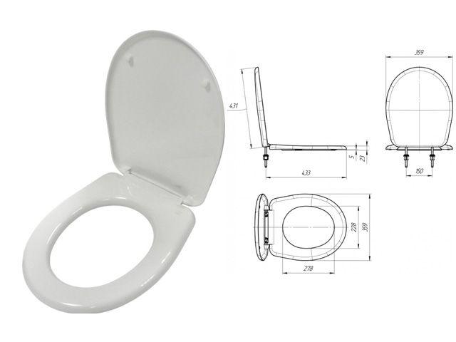 Сиденье для унитаза Каскад белое, ИнкоЭр