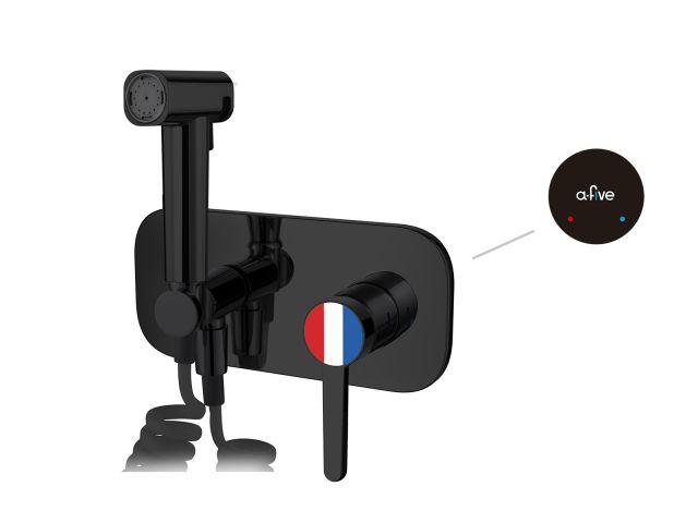 Смеситель для биде (Lt) D35, серия Lotus черный, a-five