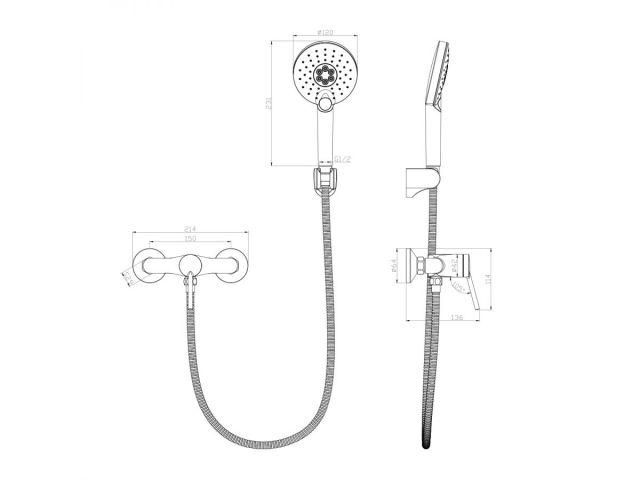 Смеситель для душа (Lt) D40 LM3803C Lemark