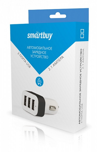 Автомобильное зарядное устройство SmartBuy FULL THROTTLE, 2.1А x 3USB - фото 3 - id-p36339060